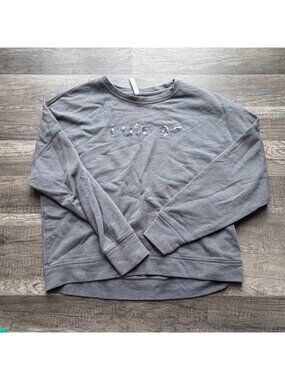Cute AF Grey Sweatshirt Long Sleeve Pullover Womens Size Small